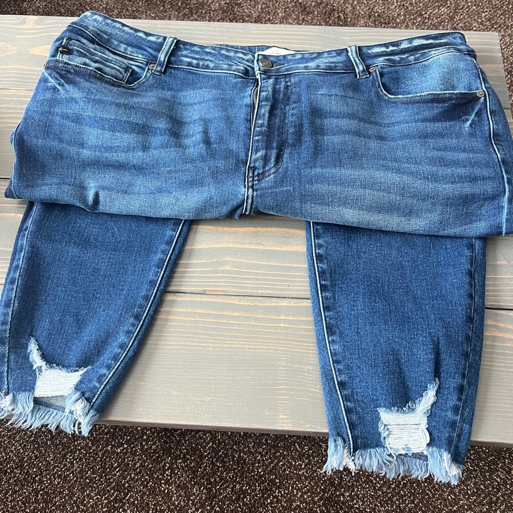 KanCan Dark Blue Distressed Skinny Jeans